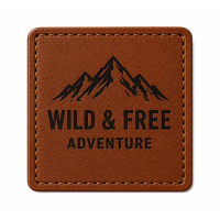 custom leather patch with silk screen printing