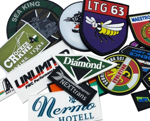 personalized PVC rubber patches and labels for garment