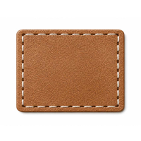 Sew-on backing custom leather patch for hats and apparel
