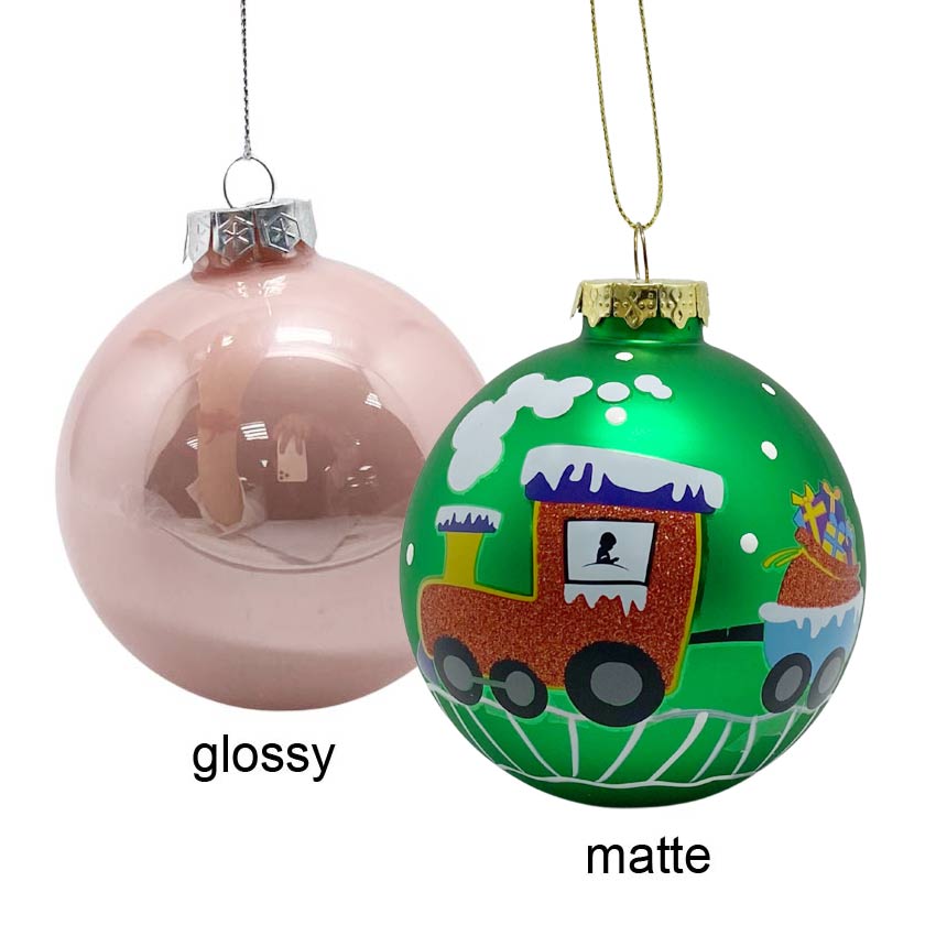 wholesale custom logo glass Christmas balls hanging ornaments