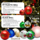 Custom logo Christmas tree ornaments bauble balls