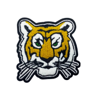wholesale custom embroidered chenille tiger head patch
