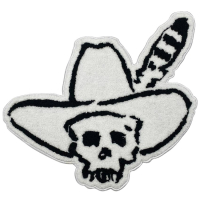wholesale skull cowboy chenille iron on patch