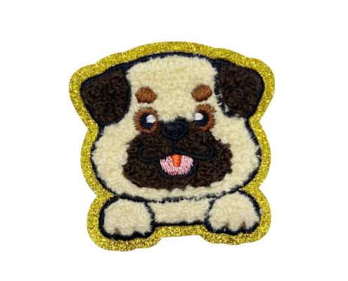 custom chenille embroidery decorated sticker