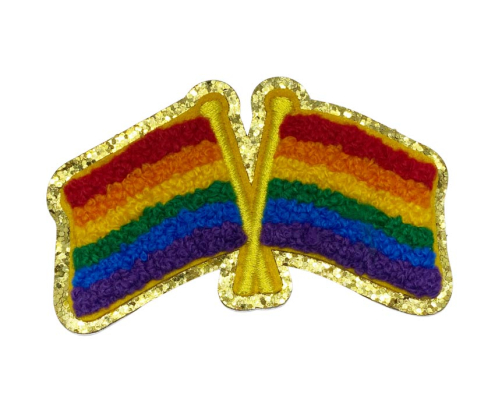 custom gay pride chenille embroidered patch