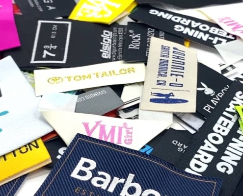 custom logo woven labels for clothing