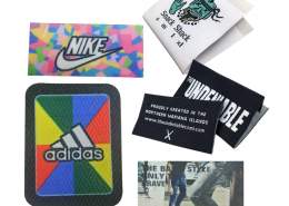 custom logo fabric clothing woven labels