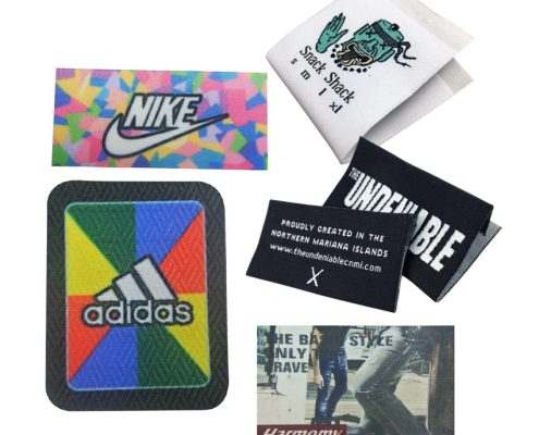 custom logo fabric clothing woven labels