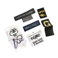 custom satin woven clothing labels