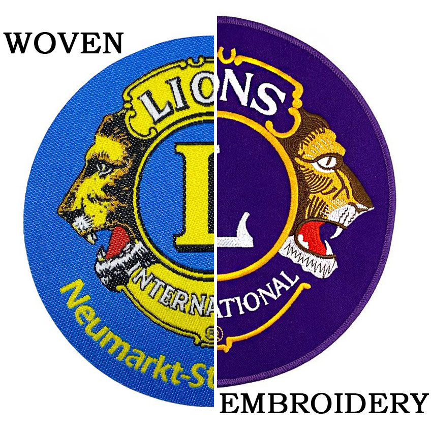 difference between custom woven patch and embroidery patch