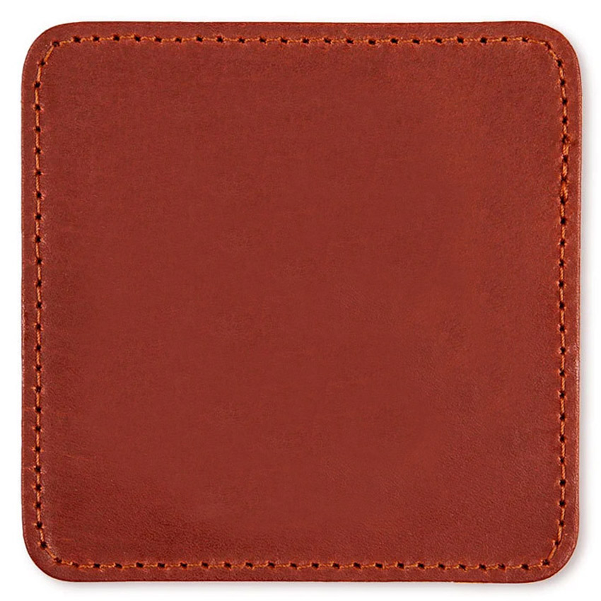 manufacturer custom square shaped leather drink coaster