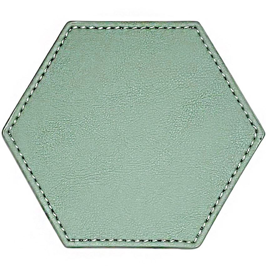 wholesale hexagon leather drink coaster with custom logo