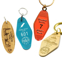 wholesale custom vintage hotel motel keychains