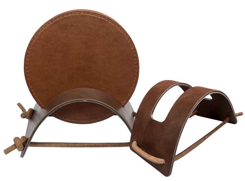 wholesale leather drink coaster stand holder with strap