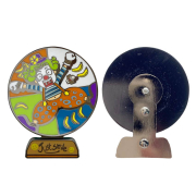 custom design interactive metal spinner enamel pin