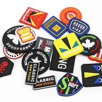 wholesale custom logo PVC rubber labels