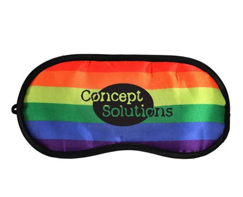 custom brand logo imprinted sleep eye mask