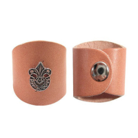 custom metal pin leather snap woggle