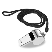 wholesale stainless steel sports referee whistle with lanyard