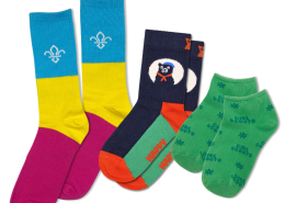 wholesale custom logo socks for boy scout and girl scout