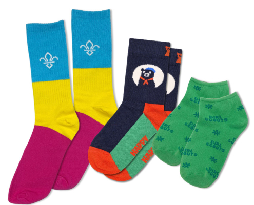 wholesale custom logo socks for boy scout and girl scout