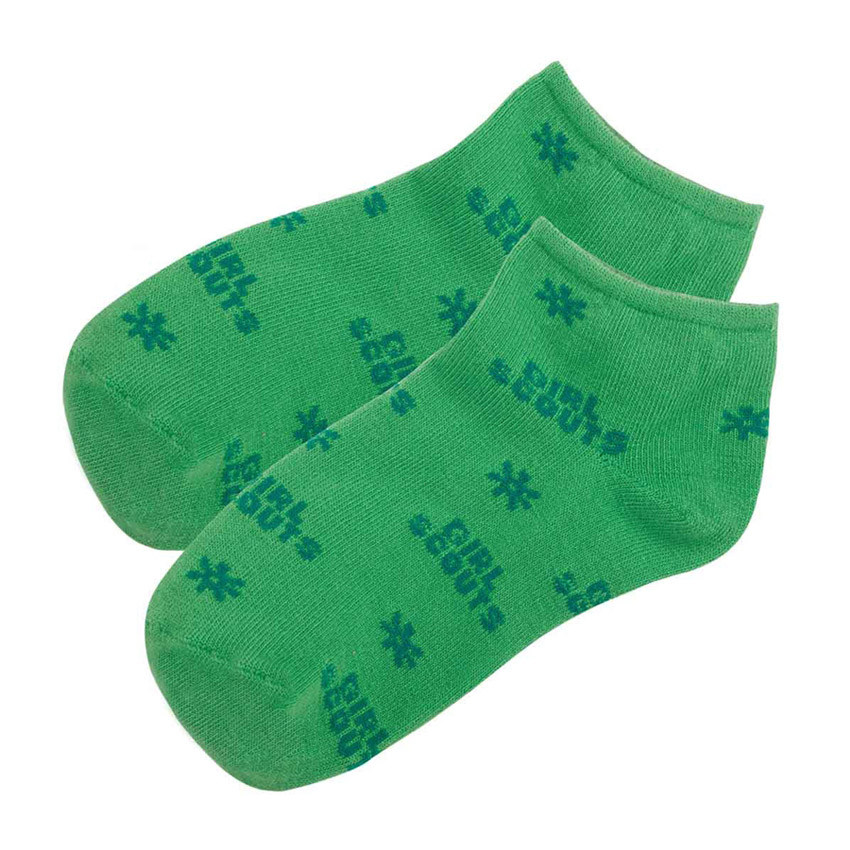 custom jacquard girl scout low-cut socks