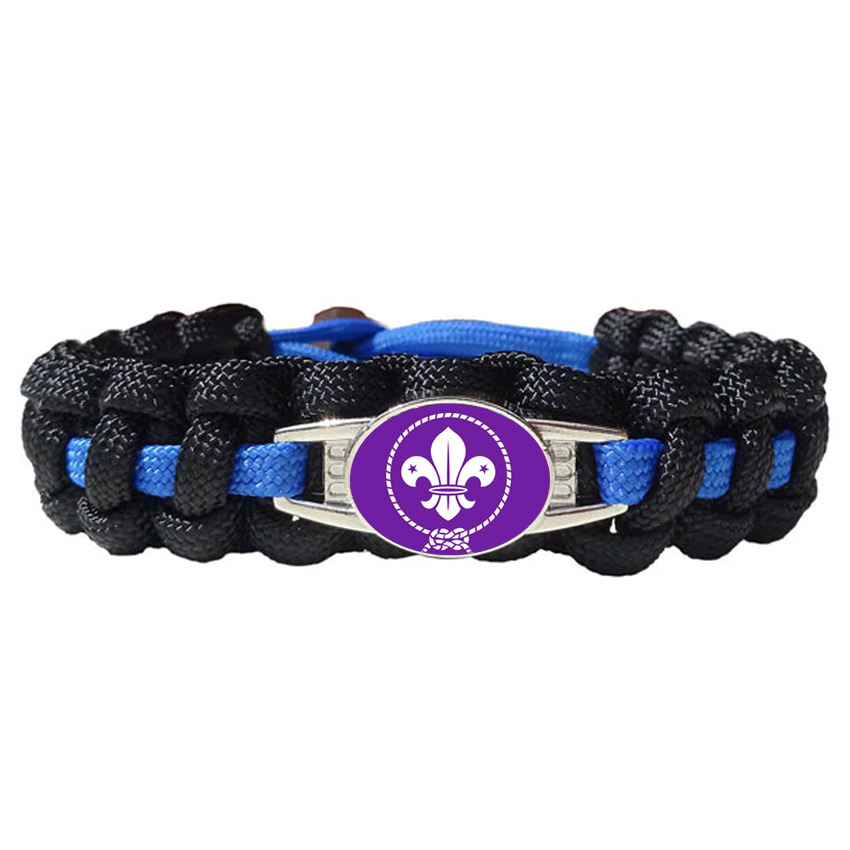 wholesale custom logo printed scout paracord wristband