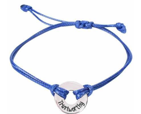 custom metal charm leather bracelet for cub scout