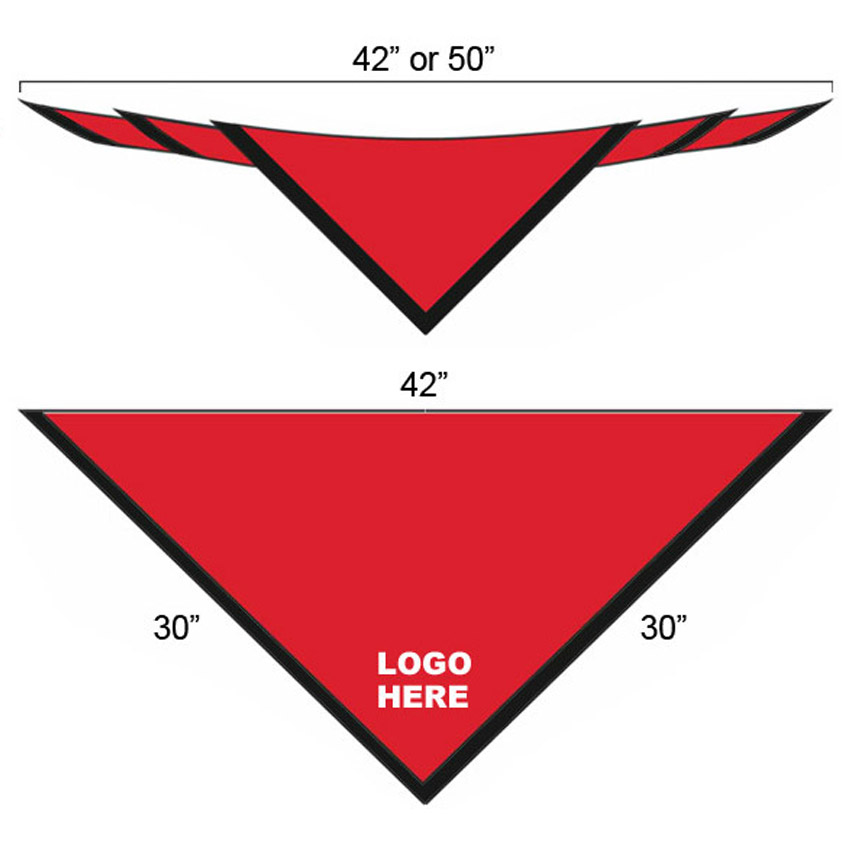standard sizes of custom boy scout scarf