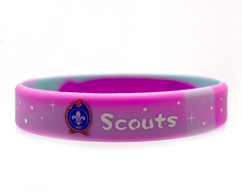 custom camping scout silicone bracelet souvenir