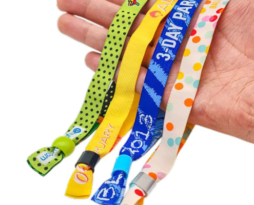 wholesale one time use promotional entrance fabric wristbands