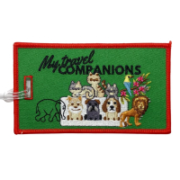 custom made rectangle embroidery luggage bag tag