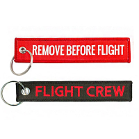 custom embroidery remove before flight crew key tags