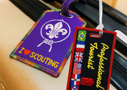 Wholesale custom embroidered logo luggage bag tags