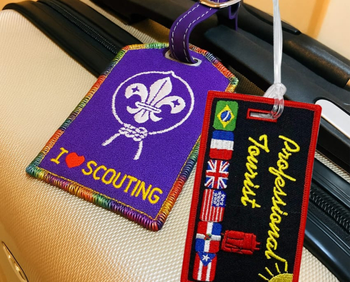 Wholesale custom embroidered logo luggage bag tags