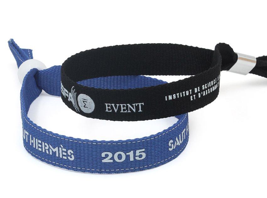 custom logo promotional fabric bracelet for event