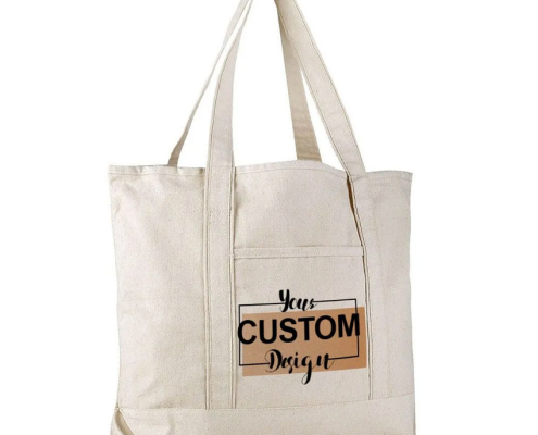 custom made heavy canvas gusset A4 tote bag