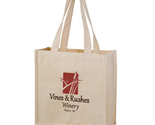 custom logo printed heavy canvas shopping bag