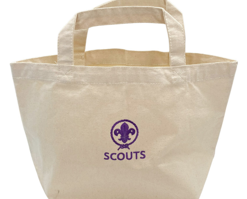 custom scout embroidery canvas bag