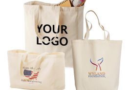 manufacturer custom logo printed canvas tote bags