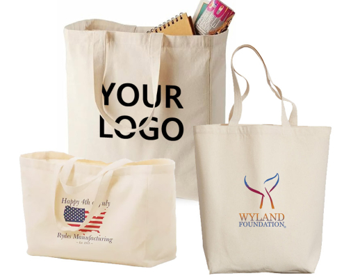 manufacturer custom logo printed canvas tote bags