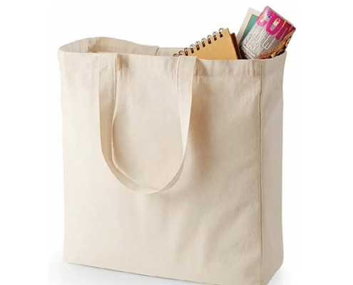 wholesale promotional blank canvas shopping tote