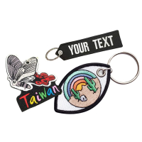 manufacturer custom logo patch keychains