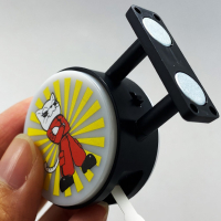 LED light plastic fridge magnet