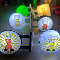 Wholesale custom logo neon style LED keychain and Fridge magnet