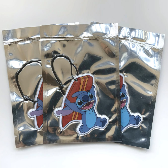 custom cotton paper air freshener with aluminum foil bag