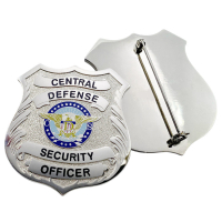 personalized metal security officer badge pin