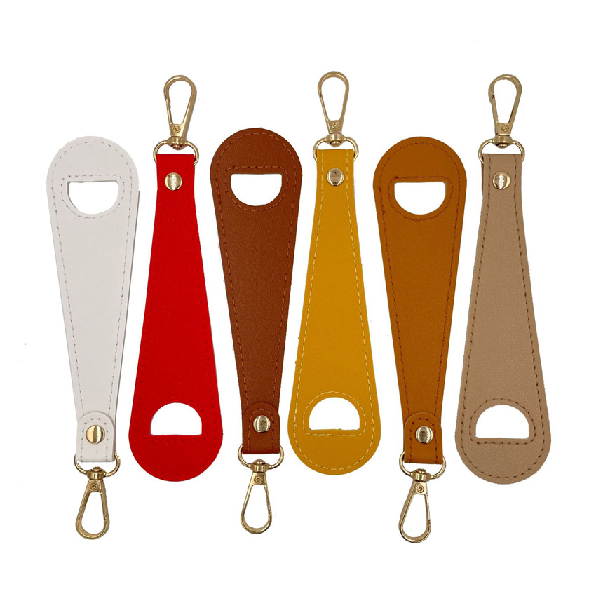 wholesale custom PU leather hat clip holder keychains