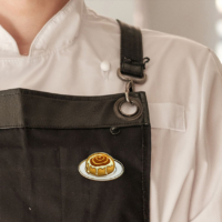 custom metal enamel pin with 3D PVC cinnamon rolls