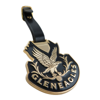 manufacturer custom logo zinc alloy golf bag tag medallion